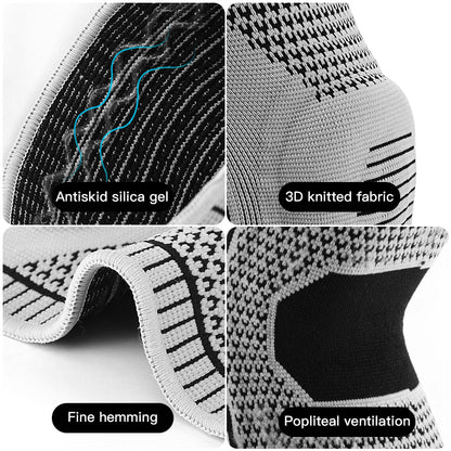 Compression Sports Silicone Spring Breathable Knee Pads - Active Health Gear