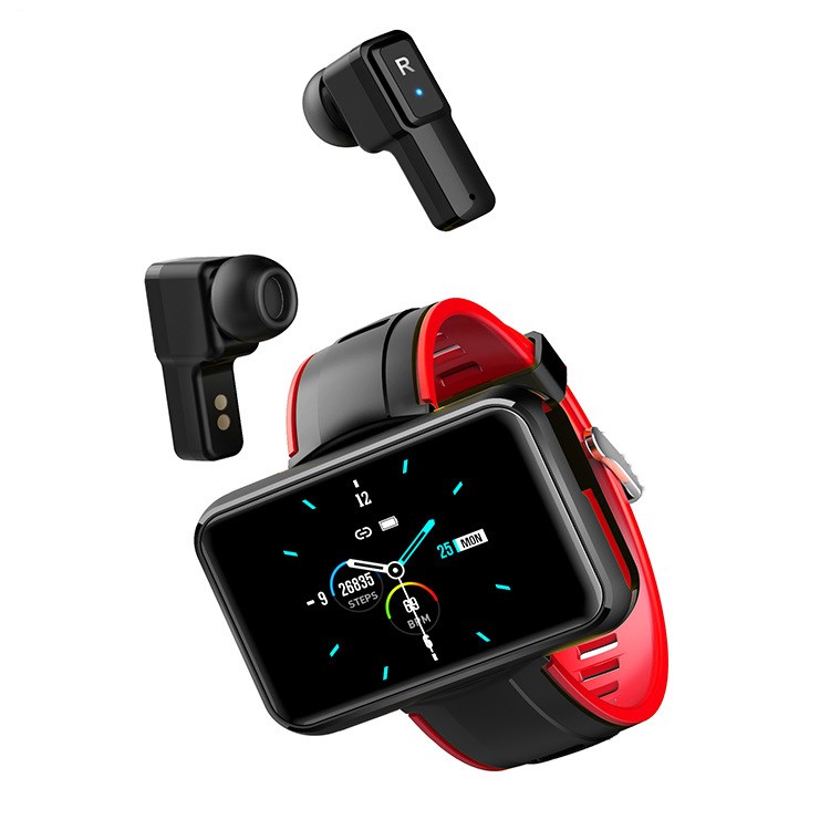2-in-1 T91 Smart Watch with Wireless Bluetooth Earbuds - Active Health Gear