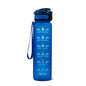 1L Tritan Water Bottle With Time Marker Bounce Cover Motivational Water Bottle Cycling Leakproof Cup For Sports Fitness Bottles - Active Health Gear
