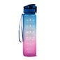 1L Tritan Water Bottle With Time Marker Bounce Cover Motivational Water Bottle Cycling Leakproof Cup For Sports Fitness Bottles - Active Health Gear
