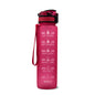 1L Tritan Water Bottle With Time Marker Bounce Cover Motivational Water Bottle Cycling Leakproof Cup For Sports Fitness Bottles - Active Health Gear