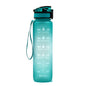 1L Tritan Water Bottle With Time Marker Bounce Cover Motivational Water Bottle Cycling Leakproof Cup For Sports Fitness Bottles - Active Health Gear