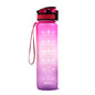 1L Tritan Water Bottle With Time Marker Bounce Cover Motivational Water Bottle Cycling Leakproof Cup For Sports Fitness Bottles - Active Health Gear