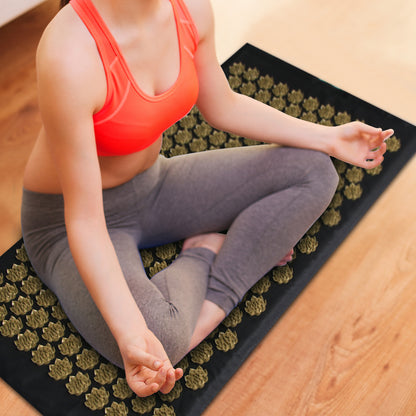 Acupressure Massage Mat With Needles Set Back Massager For Neck Foot Kuznetsov's Applicator Massage Pad Yoga Mat With Pillow - Active Health Gear