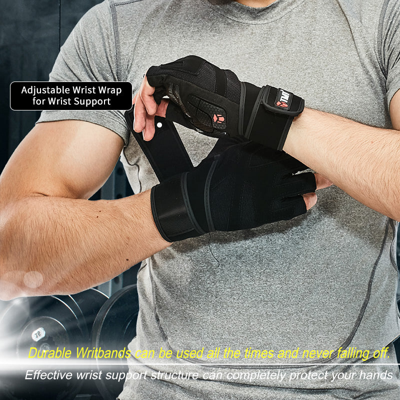 Gloves With Wrist Wrap Fitness Workout Wrist Wrap Men - Active Health Gear