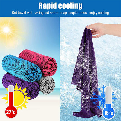 Sports Towel Physical Cooling Microfiber Instant Cool Ice Face Towels For Gym Swimming Yoga Running Cycling Quick Drying Towel - Active Health Gear