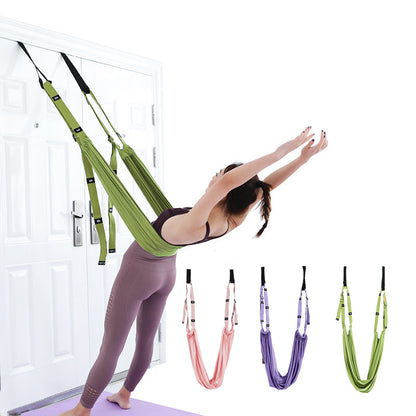 Yoga Auxiliary Stretch Belt Yoga Strap Hammock Swing Stretching Anti-gravity Inversion Exercises - Active Health Gear