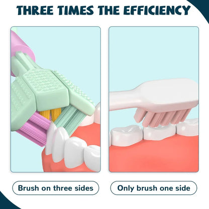 Three-Sided Toothbrush