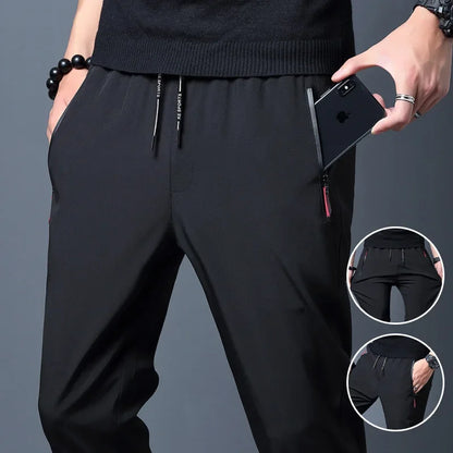 Men's Casual Pants Slim Fit Elastic Waist