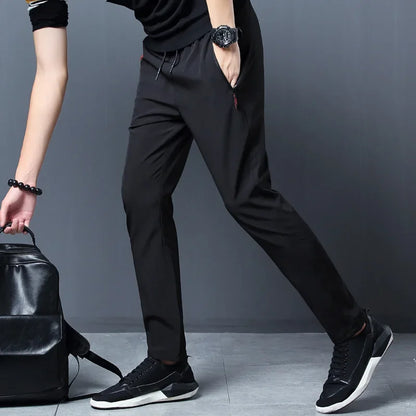 Men's Casual Pants Slim Fit Elastic Waist