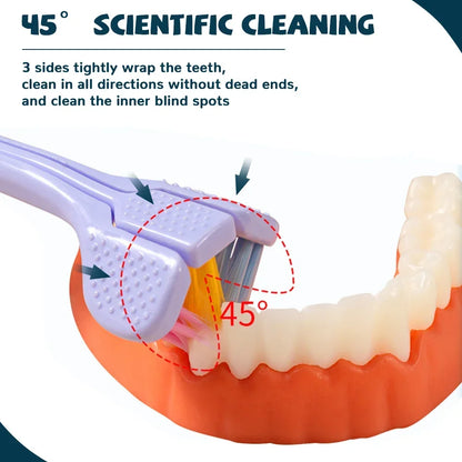 Three-Sided Toothbrush