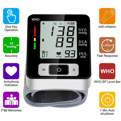 Electronic Wrist Blood Pressure Monitor