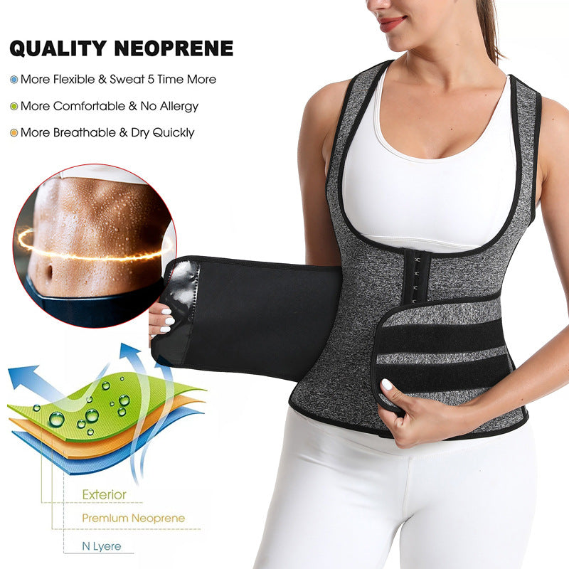 Neopren Waist Trainer For Women Workout Trimmer Belt Sauna Sweat Corset Cincher - Active Health Gear