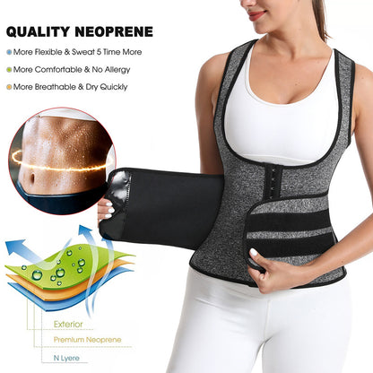 Neopren Waist Trainer For Women Workout Trimmer Belt Sauna Sweat Corset Cincher - Active Health Gear