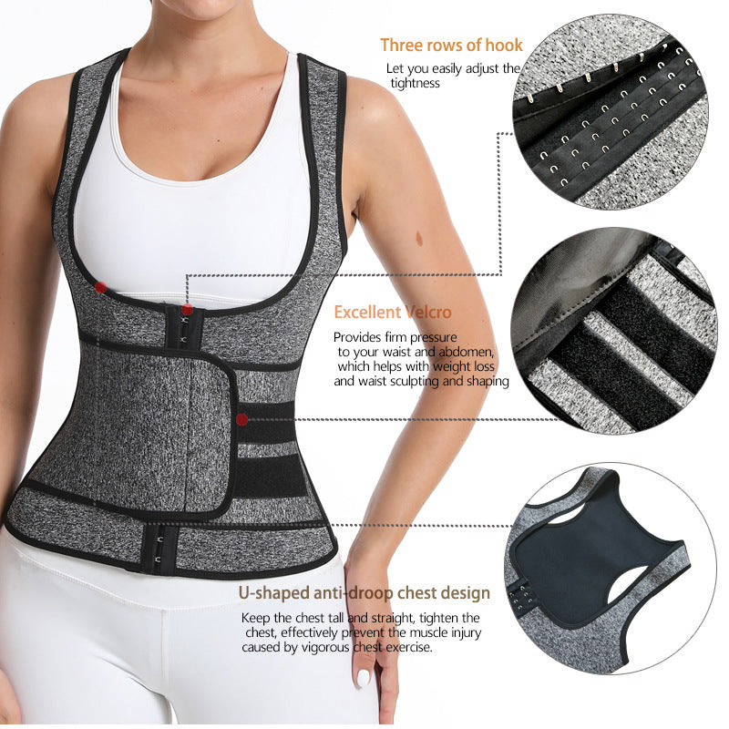 Neopren Waist Trainer For Women Workout Trimmer Belt Sauna Sweat Corset Cincher - Active Health Gear