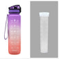 1L Tritan Water Bottle With Time Marker Bounce Cover Motivational Water Bottle Cycling Leakproof Cup For Sports Fitness Bottles - Active Health Gear